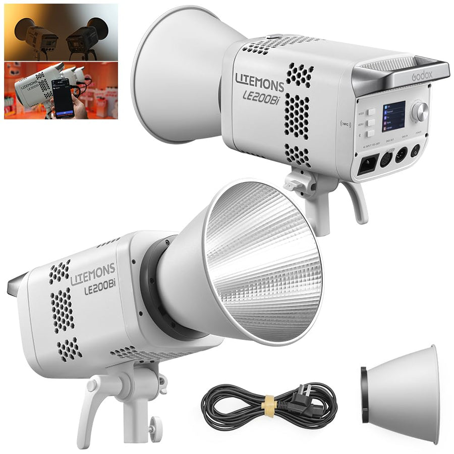 Godox LE200Bi Bi-Color LED Video Light for Streaming