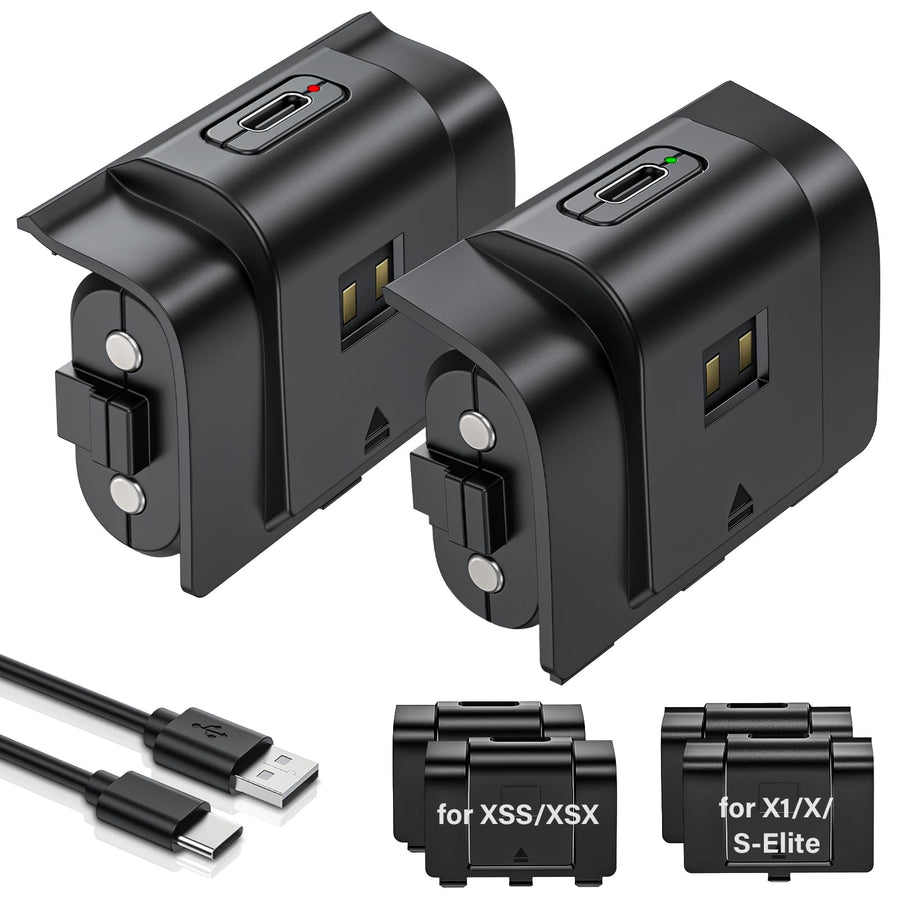 JAVRUNWOF Rechargeable Battery Pack for Xbox Controllers