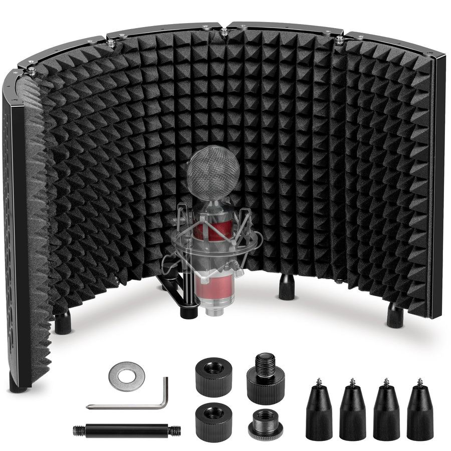 CAHAYA Foldable Microphone Isolation Shield with Foam