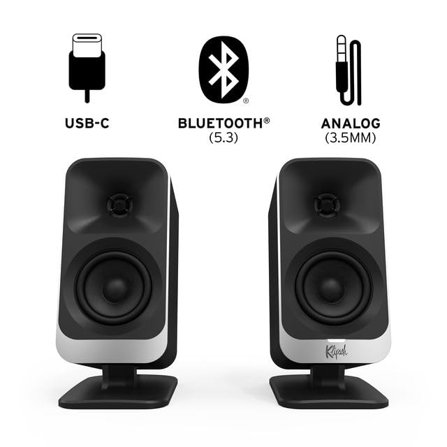 Klipsch ProMedia Lumina 2.1 Computer Gaming System with Subwoofer and RGB Lighting Effects Built-in