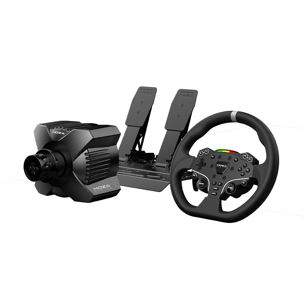 MOZA R3 Direct Drive Racing Wheel & Pedals Bundle for PC