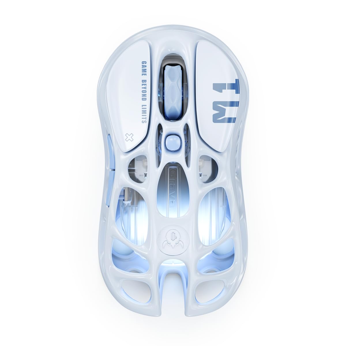 GravaStar Mercury M1 Pro Gaming Mouse, Lightweight Magnesium Alloy, 26,000 DPI, PAW3395DM Sensor, 5 Programmable Buttons, Support Wired/2.4GHz/BT, Up to 200 Hours Battery Life