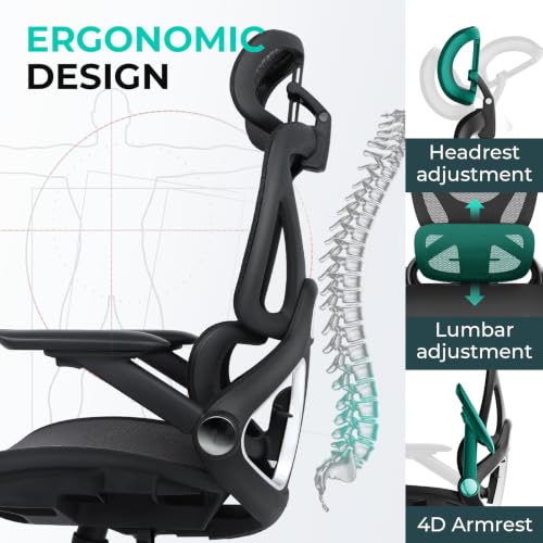 CAPOT Ergonomic Mesh Gaming Chair with Lumbar Support