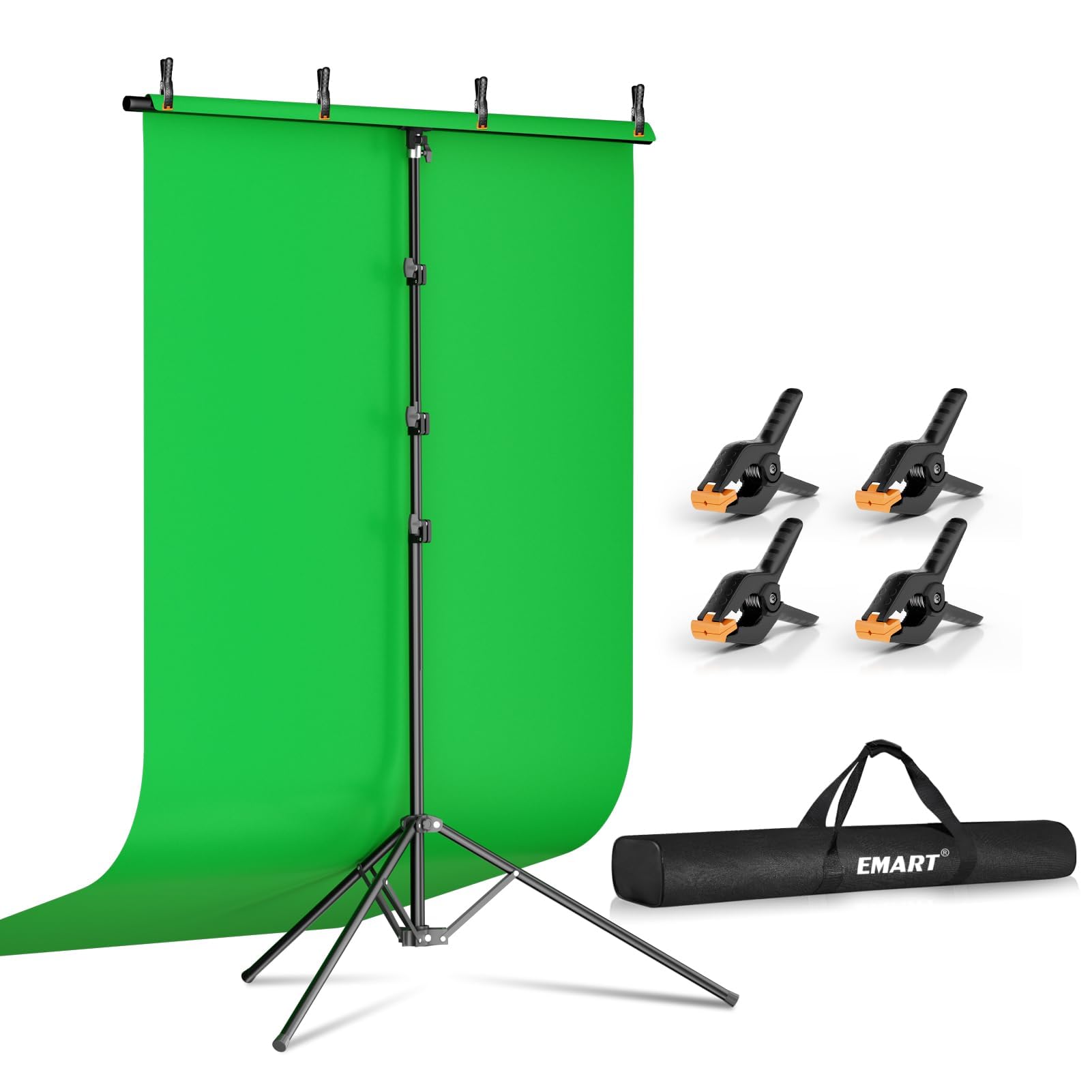 EMART Backdrop Kit with Reverse-Folding Base for Streaming