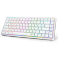 NSYCA Air75 Low Profile Wireless Mechanical Keyboard, 75% Aluminum Frame, Hot Swappable, PBT Keycaps, RGB Backlit, Bluetooth/2.4GHz/USB-C, Gaming Keyboard with Web Driver for Mac Windows
