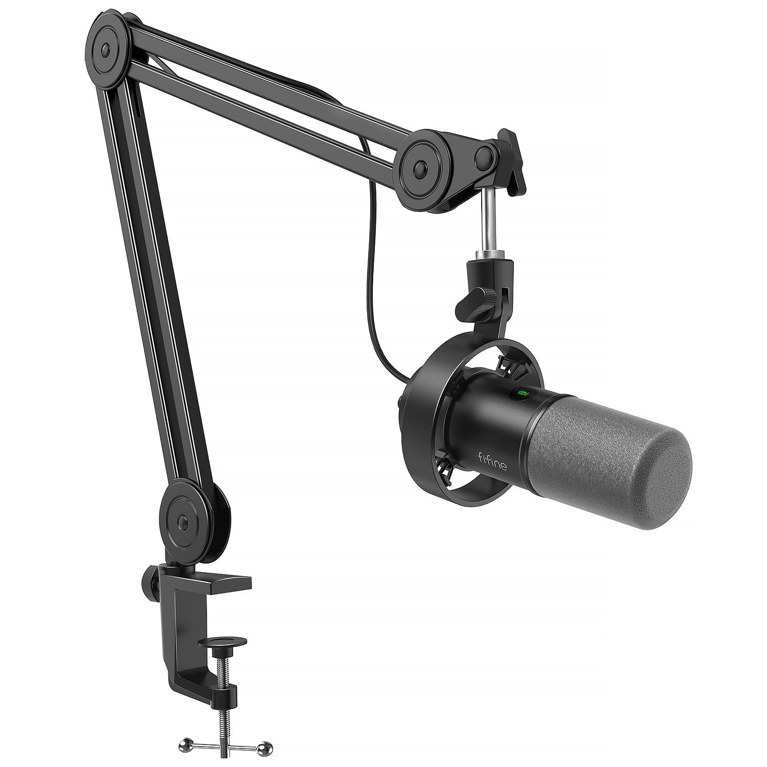 FIFINE K688 USB/XLR Dynamic Microphone Kit with Boom Arm