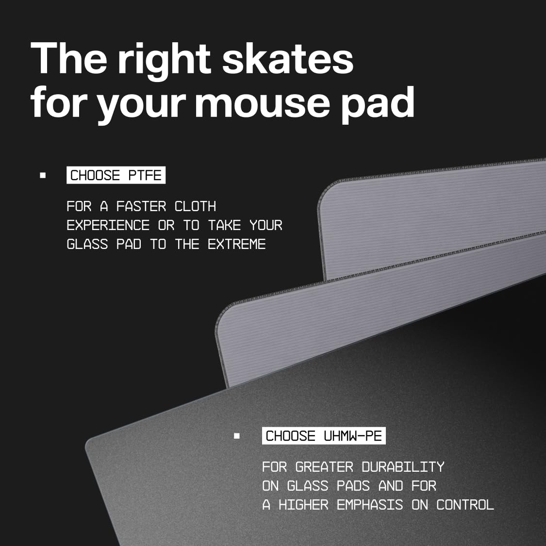 Wallhack Mouse Skates | Premium Universal Skates for Gaming Mice | Ultra-Smooth Glide on Cloth & Glass Pads | Customize Speed & Control | Fast, Easy to Apply