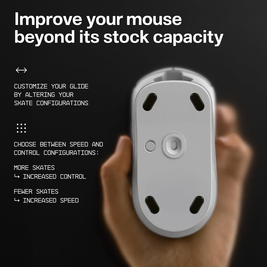 Wallhack Mouse Skates | Premium Universal Skates for Gaming Mice | Ultra-Smooth Glide on Cloth & Glass Pads | Customize Speed & Control | Fast, Easy to Apply