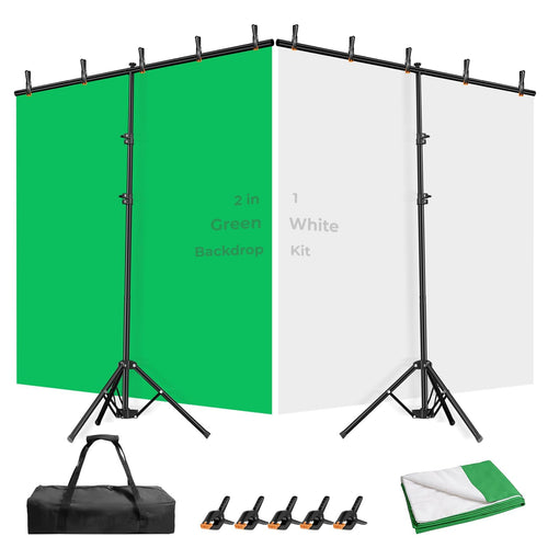 EMART Backdrop Kit with Reverse-Folding Base for Streaming