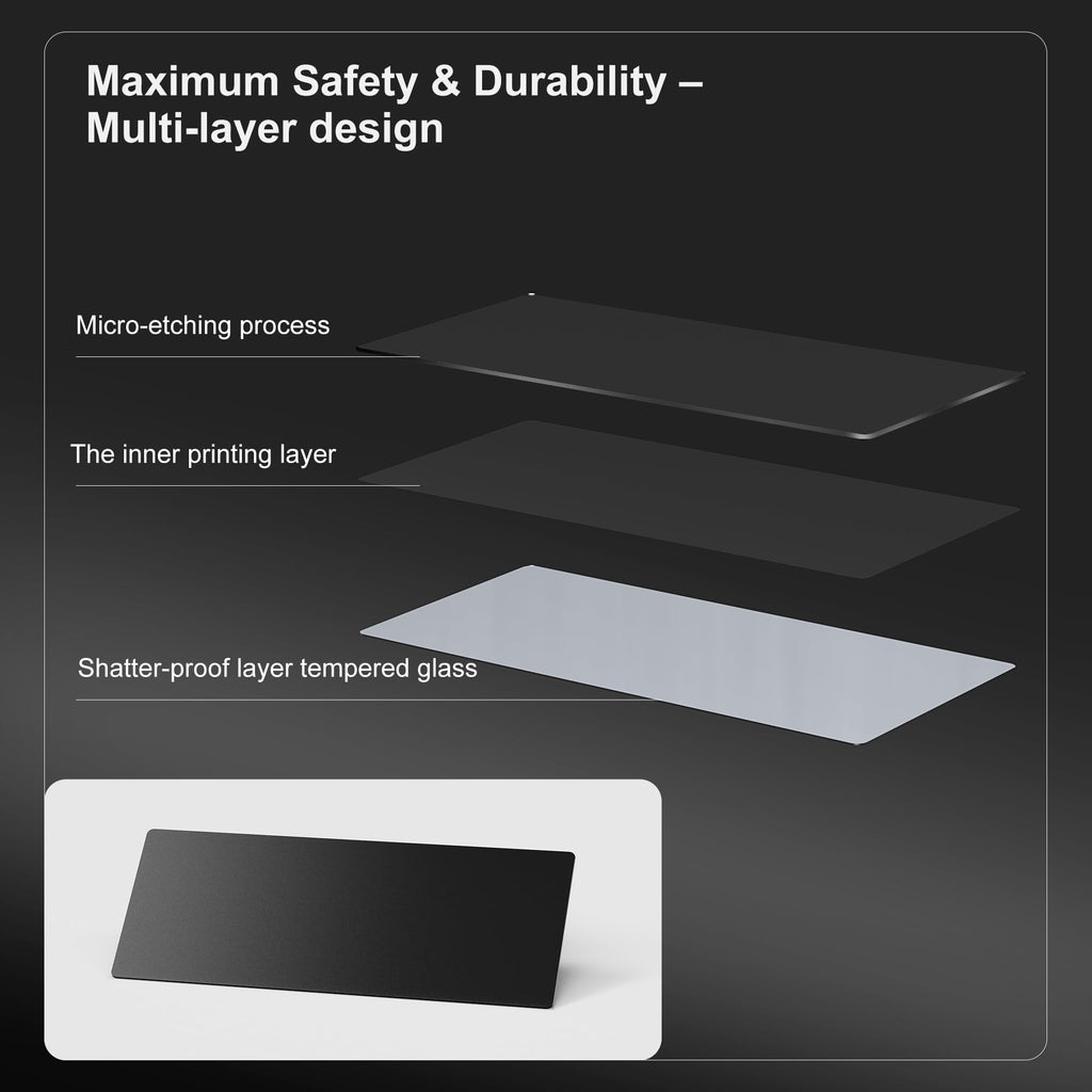 Erpele Glass Large Mouse Pads 31.5”x15.7”- Sandblasted Surface Glass Mousepad Gaming, Hard Smooth & Durable Hard Mouse Pad with Non-Slip Base for Office, Gaming, Home