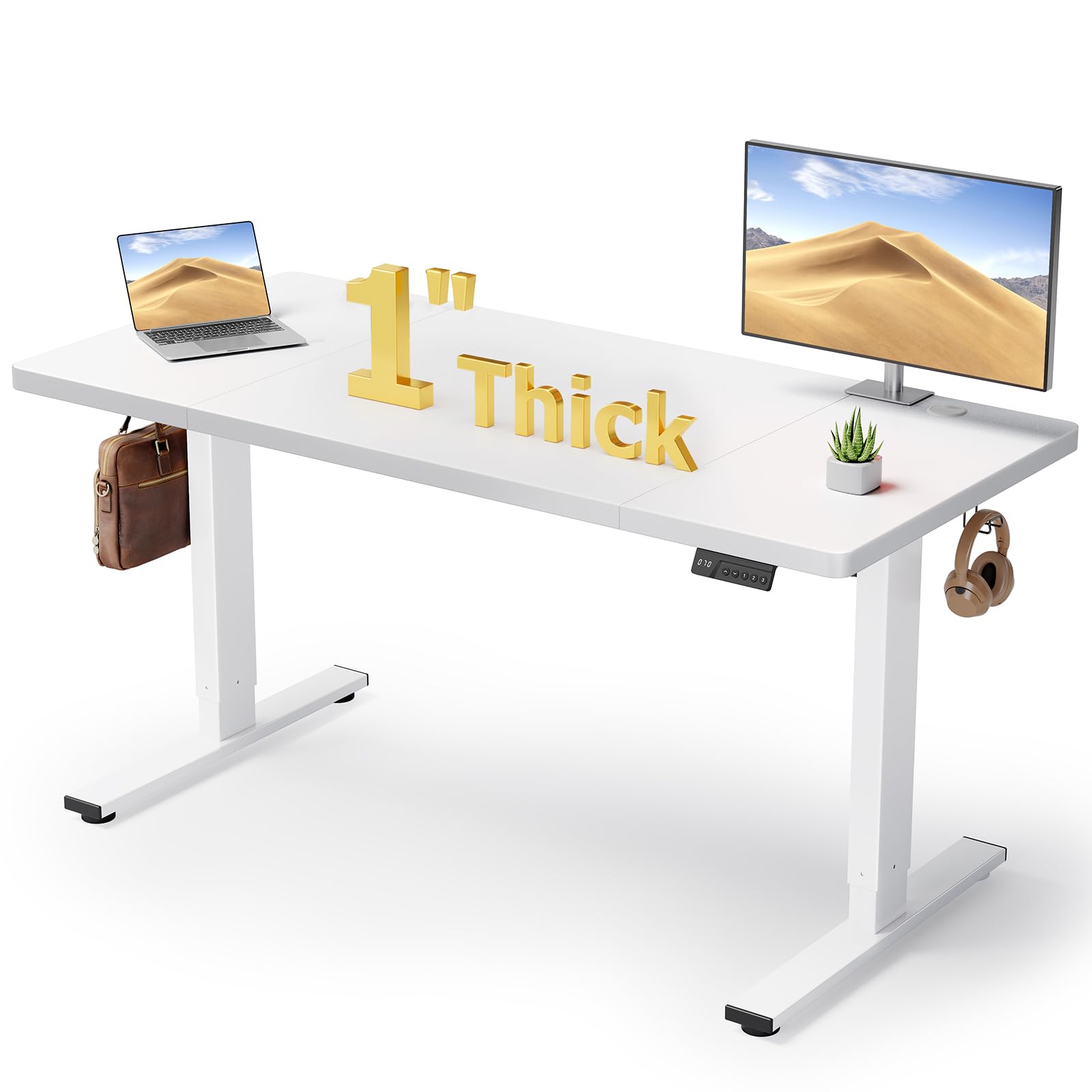 DeskShow 60-Inch Adjustable Electric Standing Desk