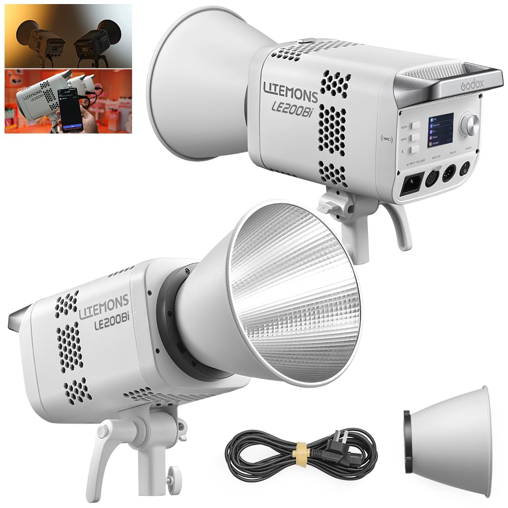 Godox LE200Bi Bi-Color LED Video Light for Streaming