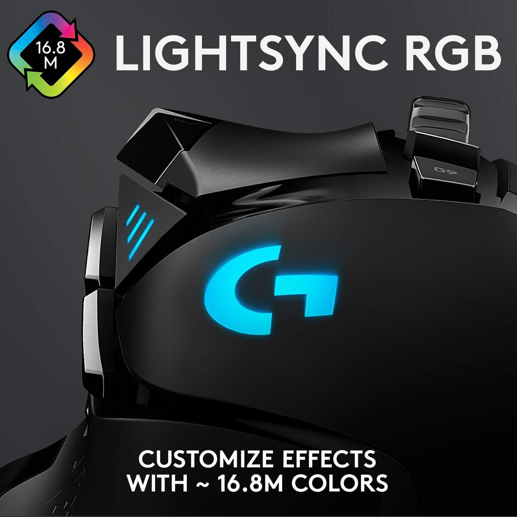 Logitech G502 Hero High Performance Wired Gaming Mouse, Hero 25K Sensor, 25,600 DPI, RGB, Adjustable Weights, 11 Buttons, On-Board Memory, PC/Mac, Pack of 4