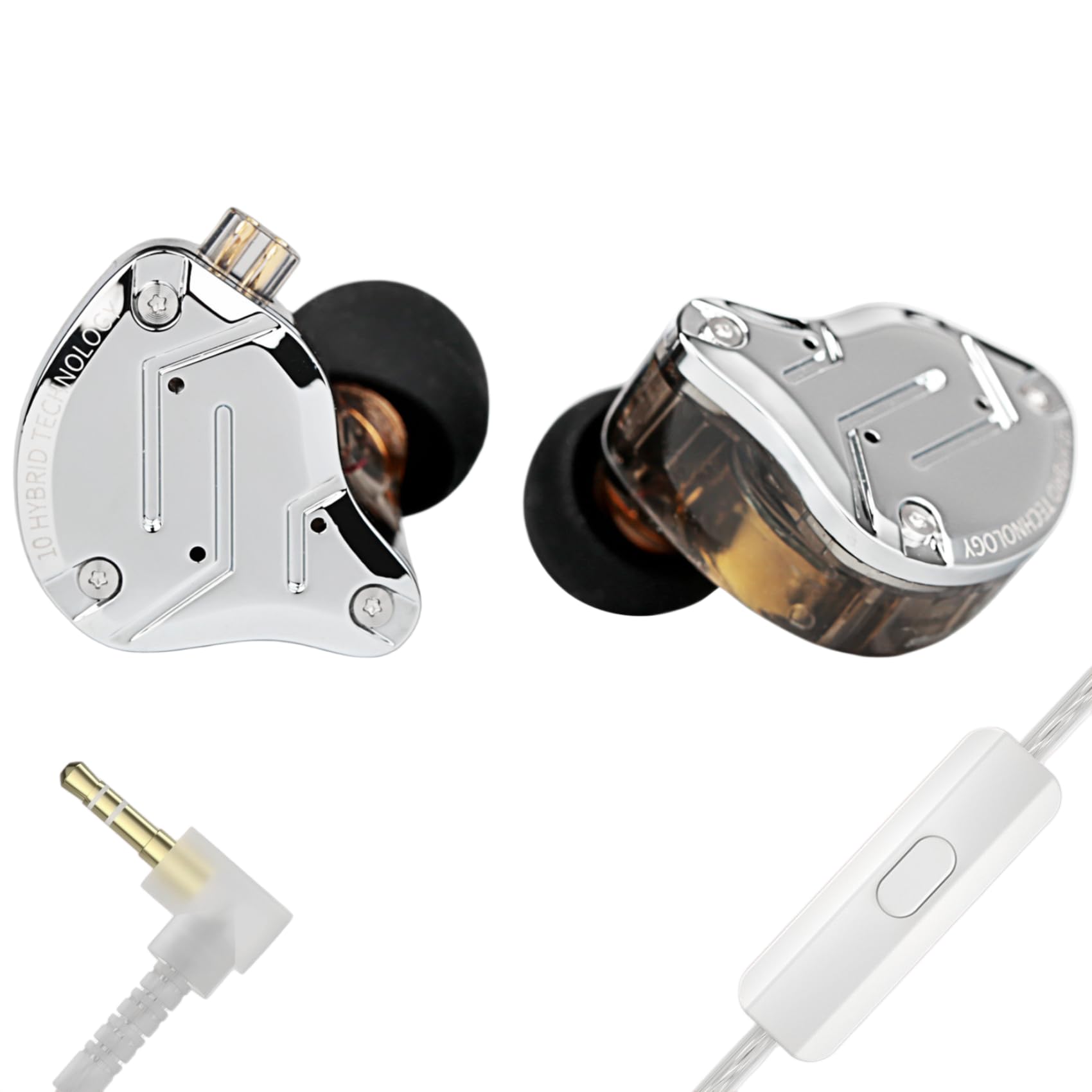 KZ ZS12 PRO 2 in Ear Monitor Headphones, 5BA+1DD 6 Hybrid Driver Gaming Earbuds Wired Earphones, HiFi Clarity Sound Immersive Bass IEMs for Gaming Musicians Singer