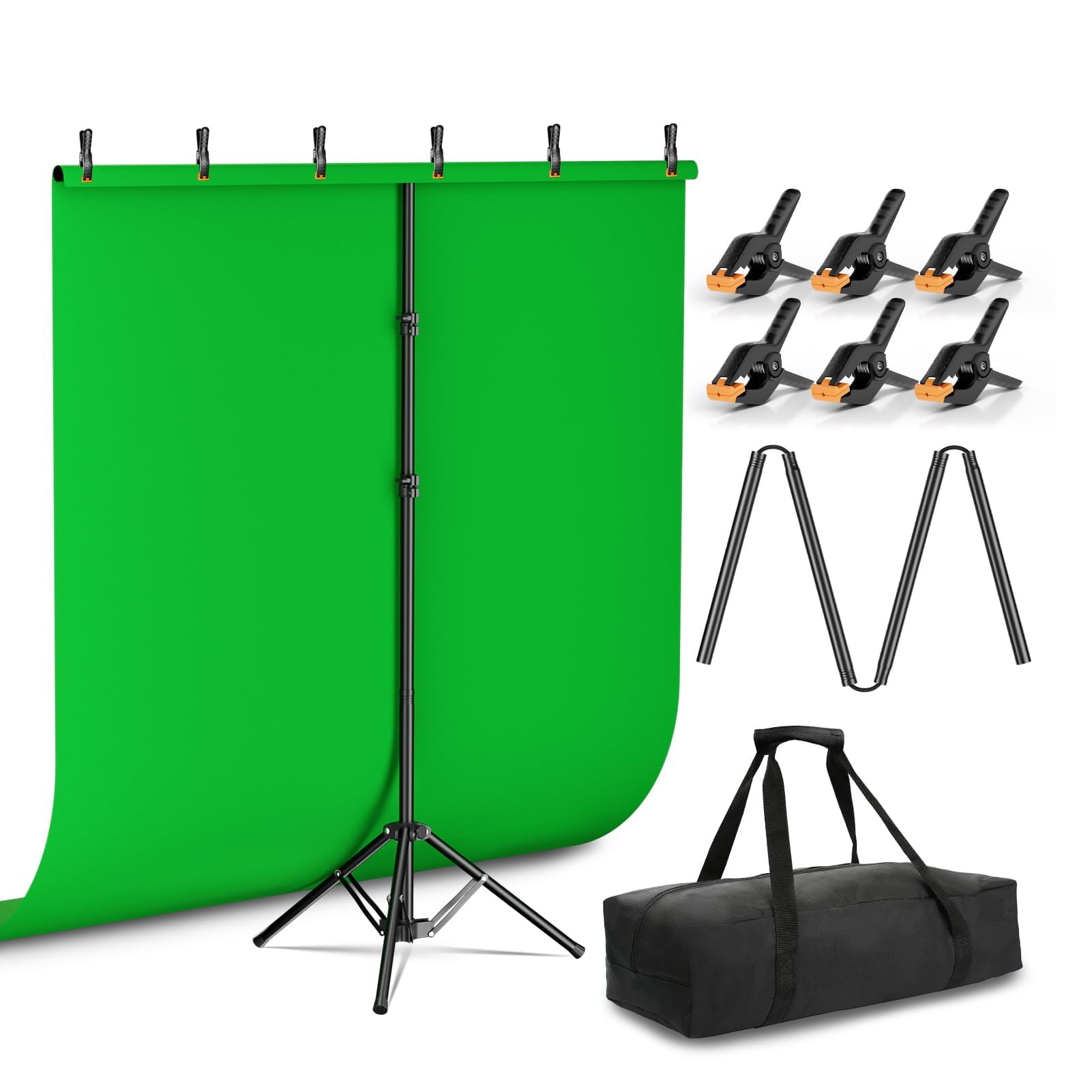 EMART Backdrop Kit with Reverse-Folding Base for Streaming