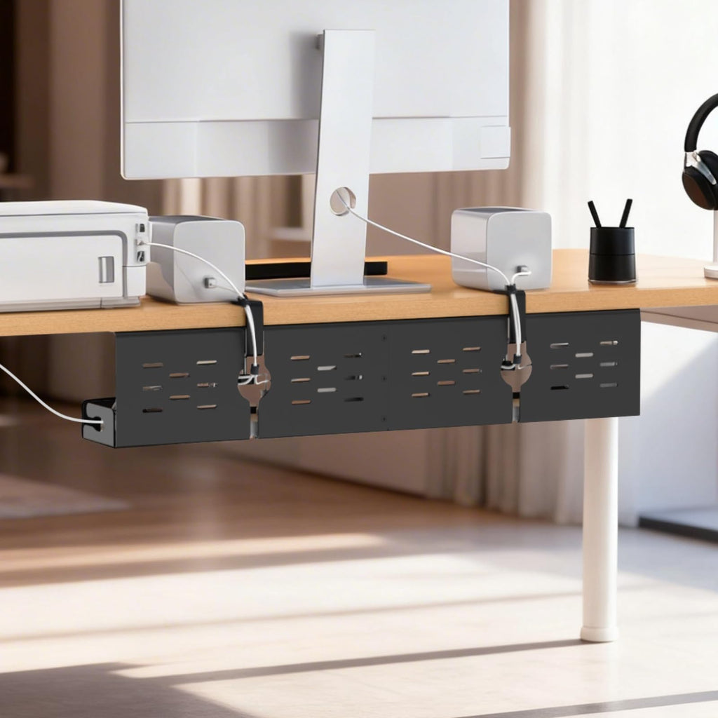 Univivi Under-Desk Cable Management Tray for Gaming Desks