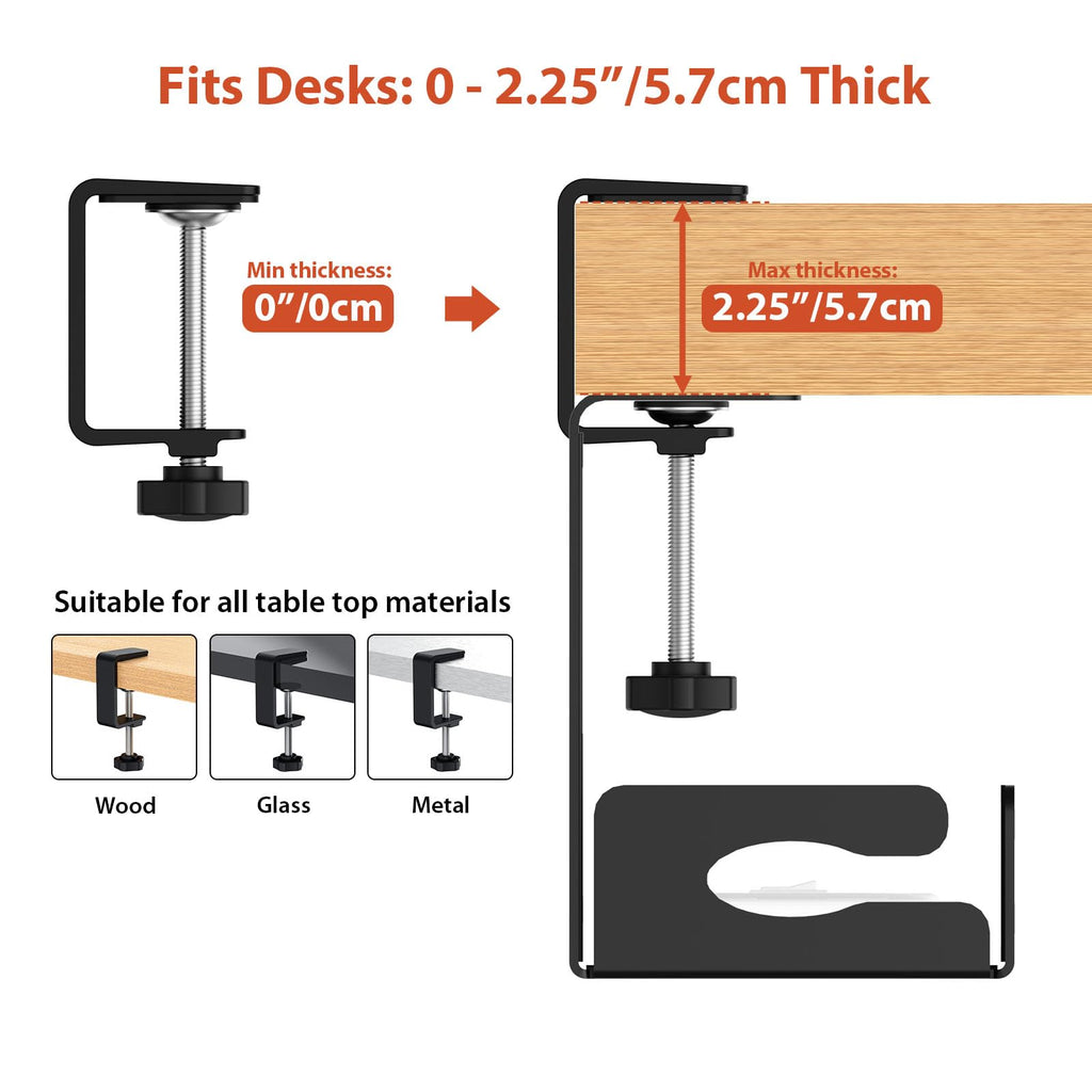 Univivi Under-Desk Cable Management Tray for Gaming Desks