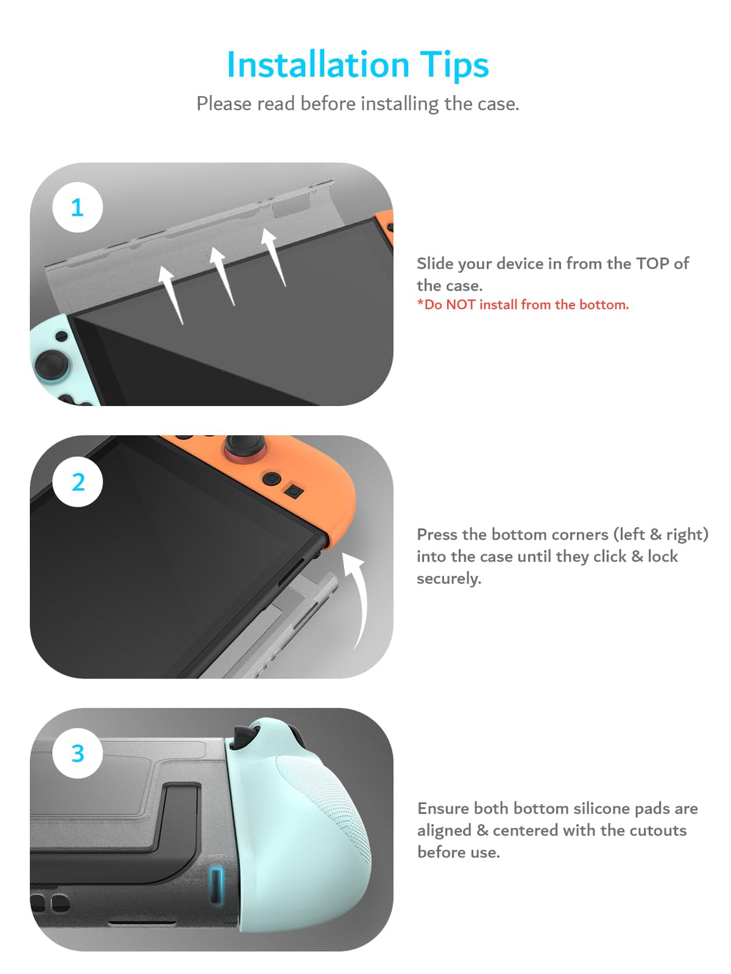 TUDIA Dockable Shockproof Grip Case for Nintendo Switch 2