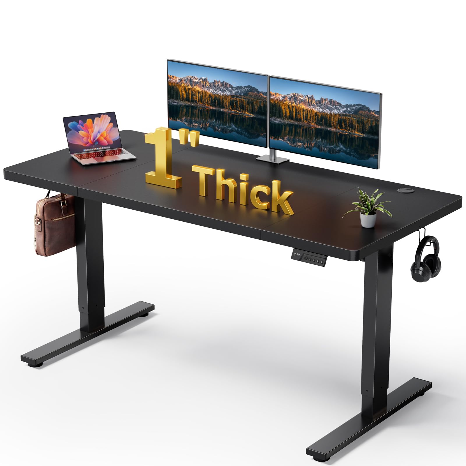 DeskShow 60-Inch Adjustable Electric Standing Desk
