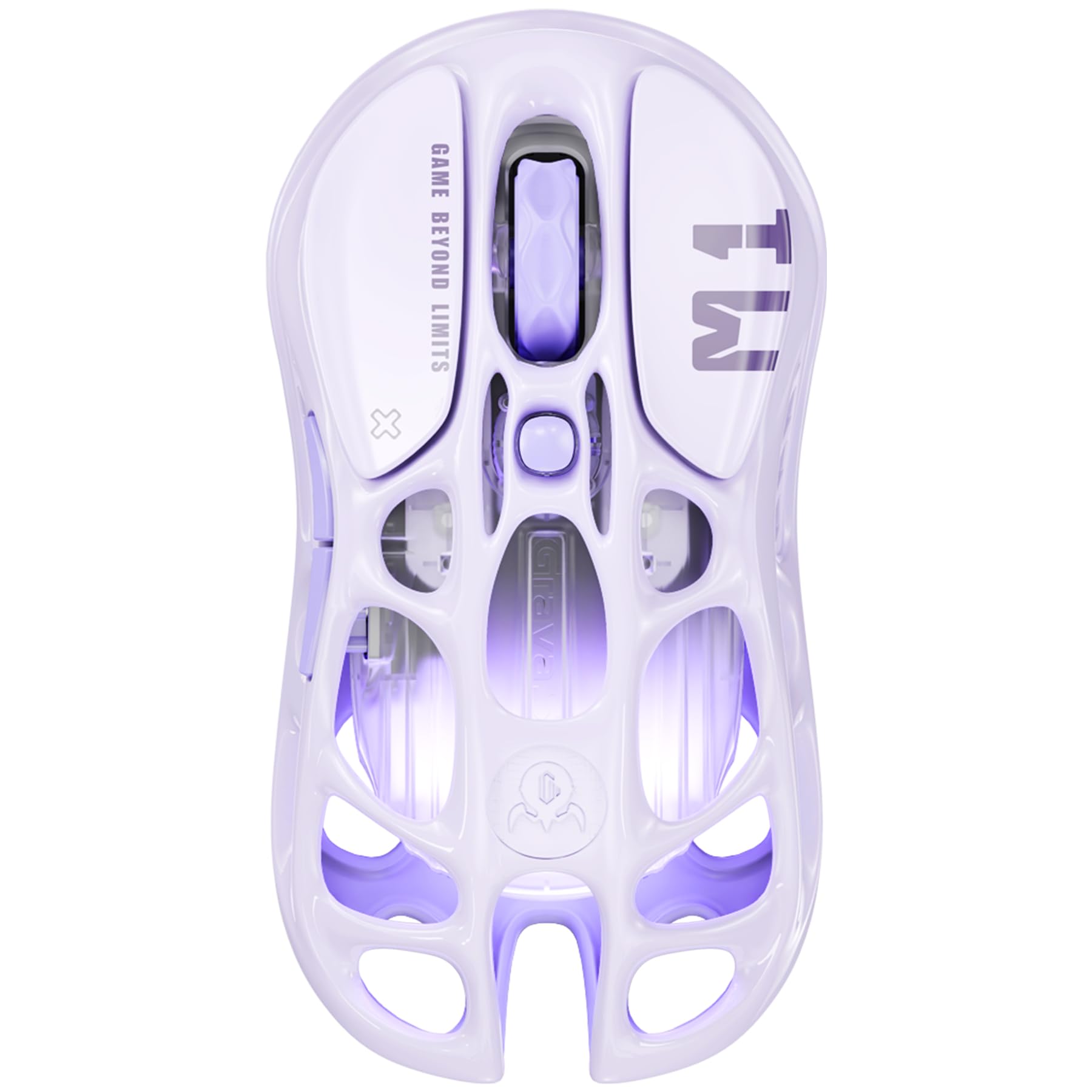 GravaStar Mercury M1 Pro Gaming Mouse, Lightweight Magnesium Alloy, 26,000 DPI, PAW3395DM Sensor, 5 Programmable Buttons, Support Wired/2.4GHz/BT, Up to 200 Hours Battery Life