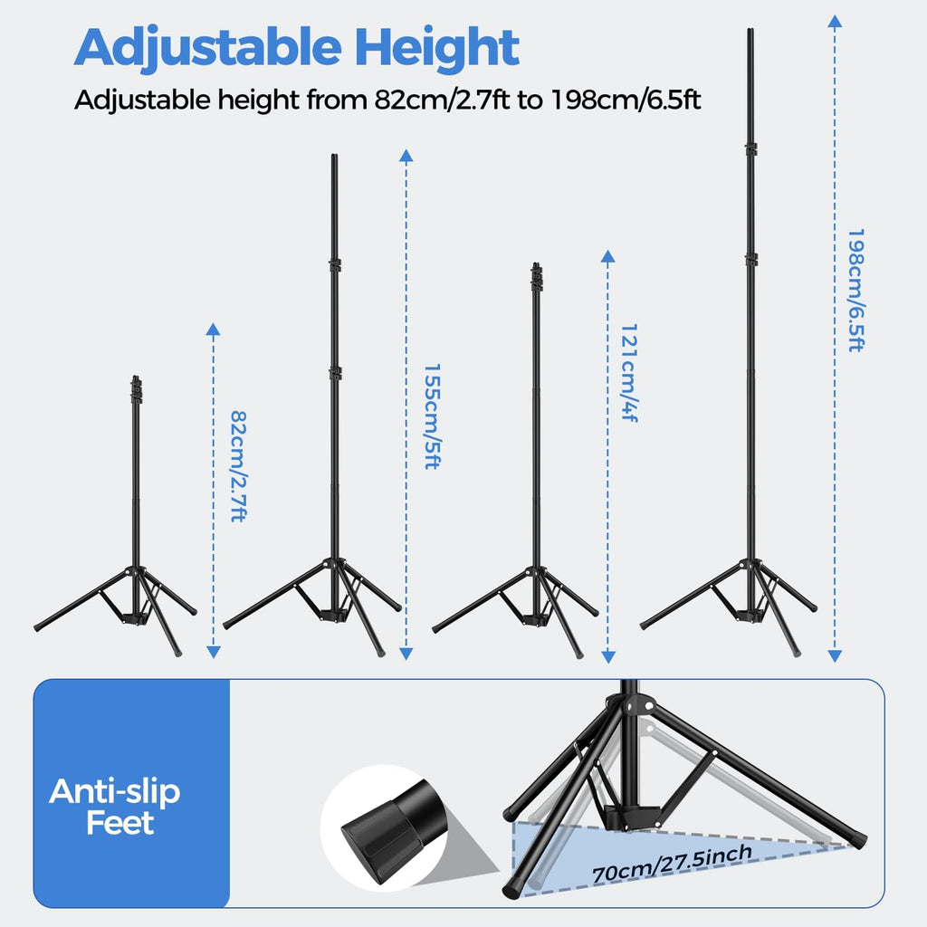 EMART Backdrop Kit with Reverse-Folding Base for Streaming