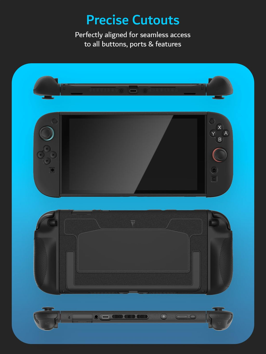 TUDIA Dockable Shockproof Grip Case for Nintendo Switch 2