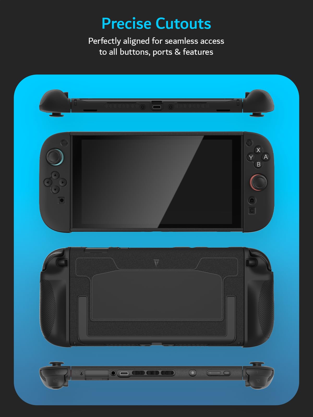 TUDIA Dockable Shockproof Grip Case for Nintendo Switch 2