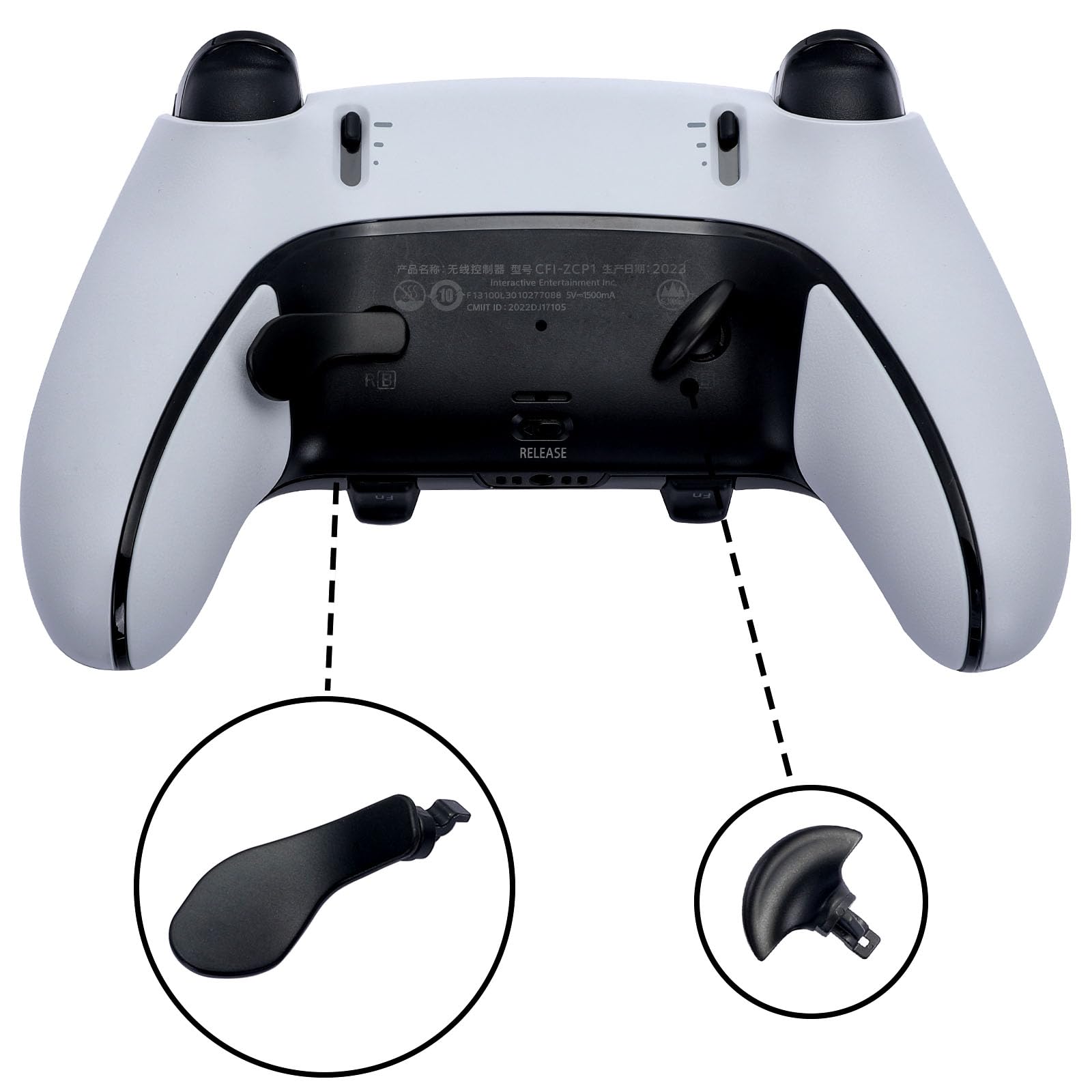 IKPEK 4-Piece Metal Back Paddles for PS5 Edge Controller