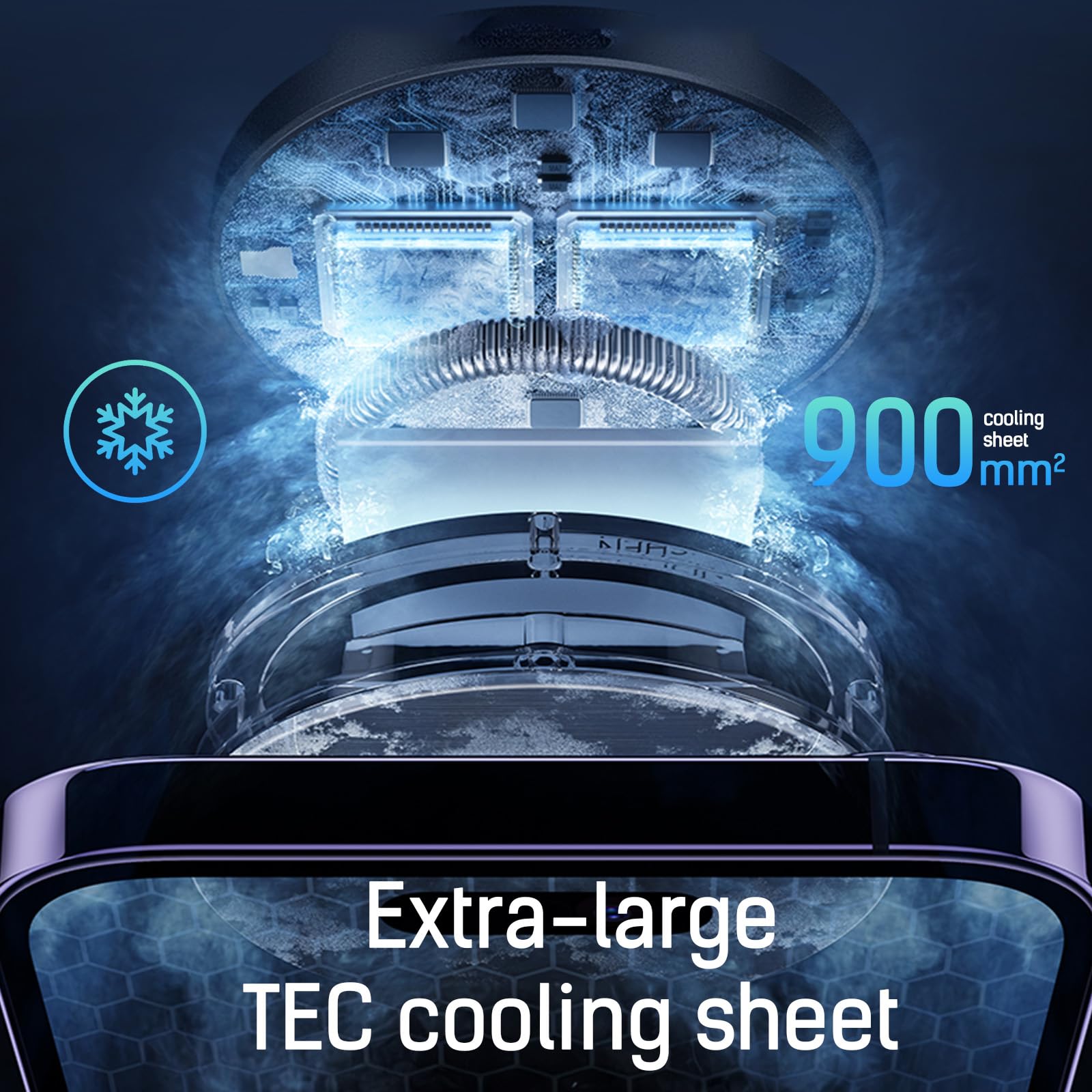 Liquid-Cooled Phone Gaming Cooler with Radiator Fan