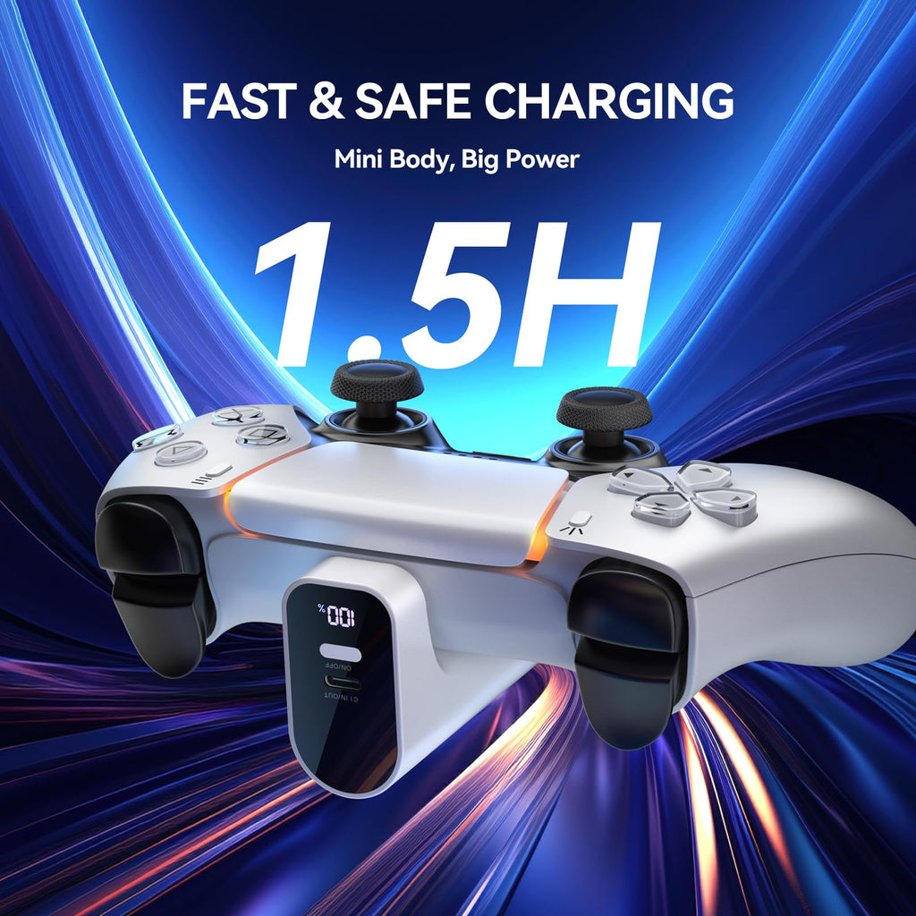 PS5 DualSense & Edge Controller Charger with Battery Pack