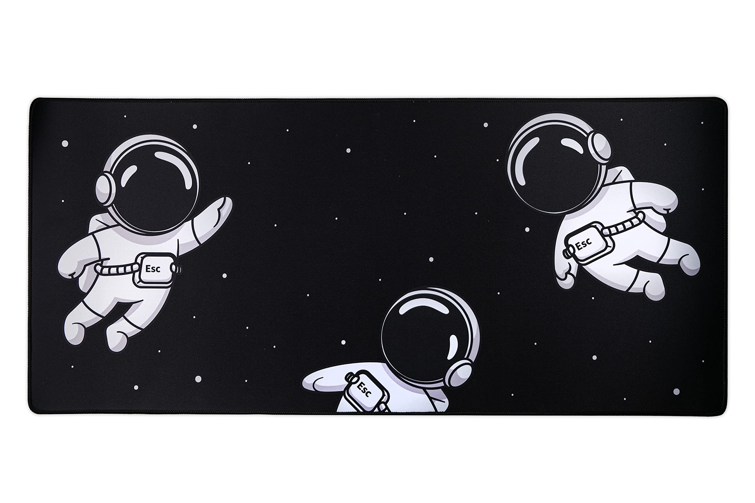 keycadets Gravity Gaming Mouse Pad, Extra Large Desk Pad for Keyboard and Mouse, Non-Slip Mousepad Desk Mat with Foam Core, Anti-Fray Lock Stitching and Low Friction Cloth Surface