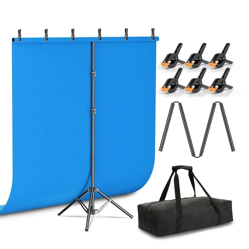EMART Backdrop Kit with Reverse-Folding Base for Streaming