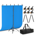 EMART Backdrop Kit with Reverse-Folding Base for Streaming