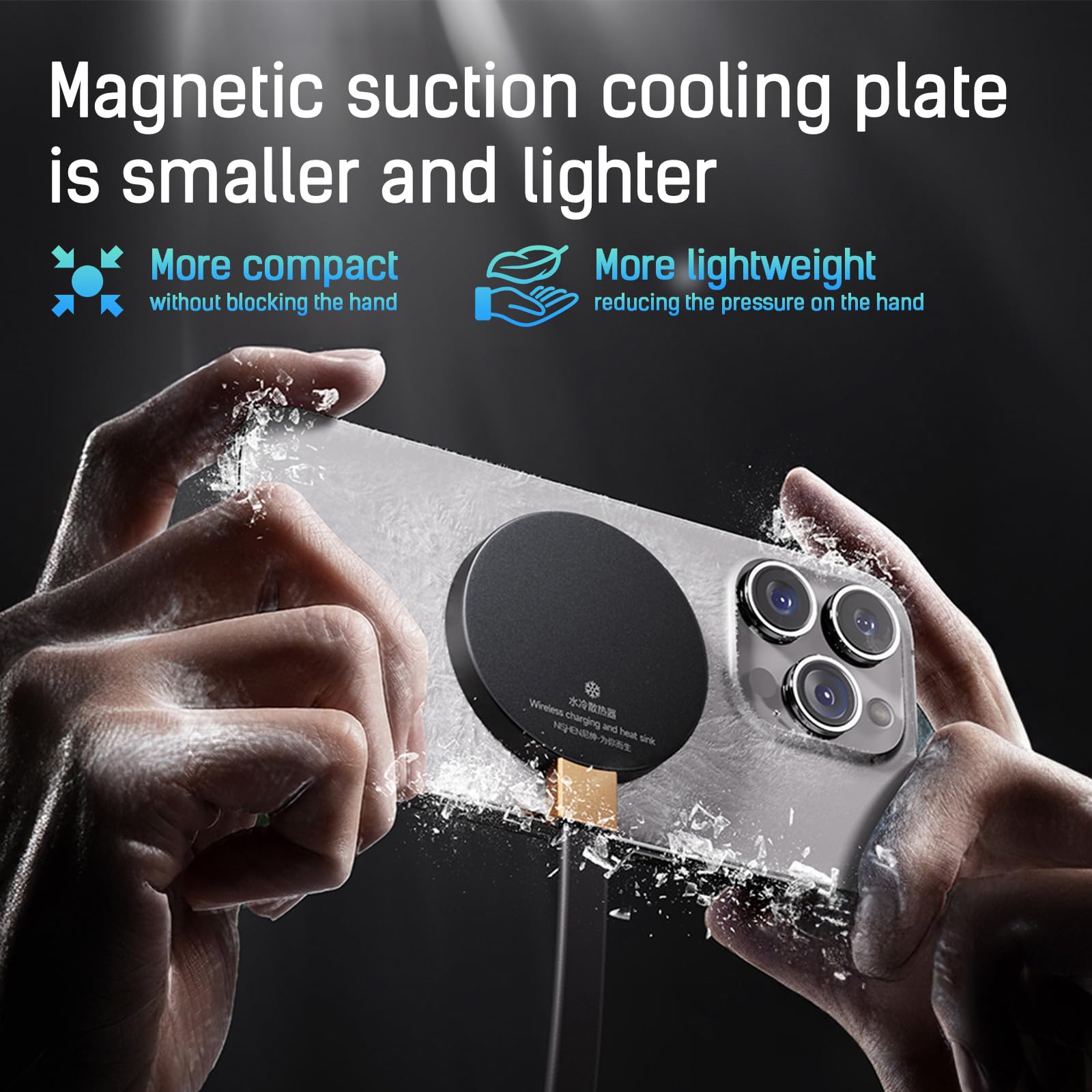 Liquid-Cooled Phone Gaming Cooler with Radiator Fan