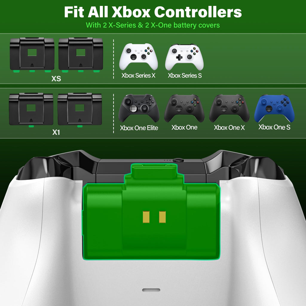 JAVRUNWOF Rechargeable Battery Pack for Xbox Controller