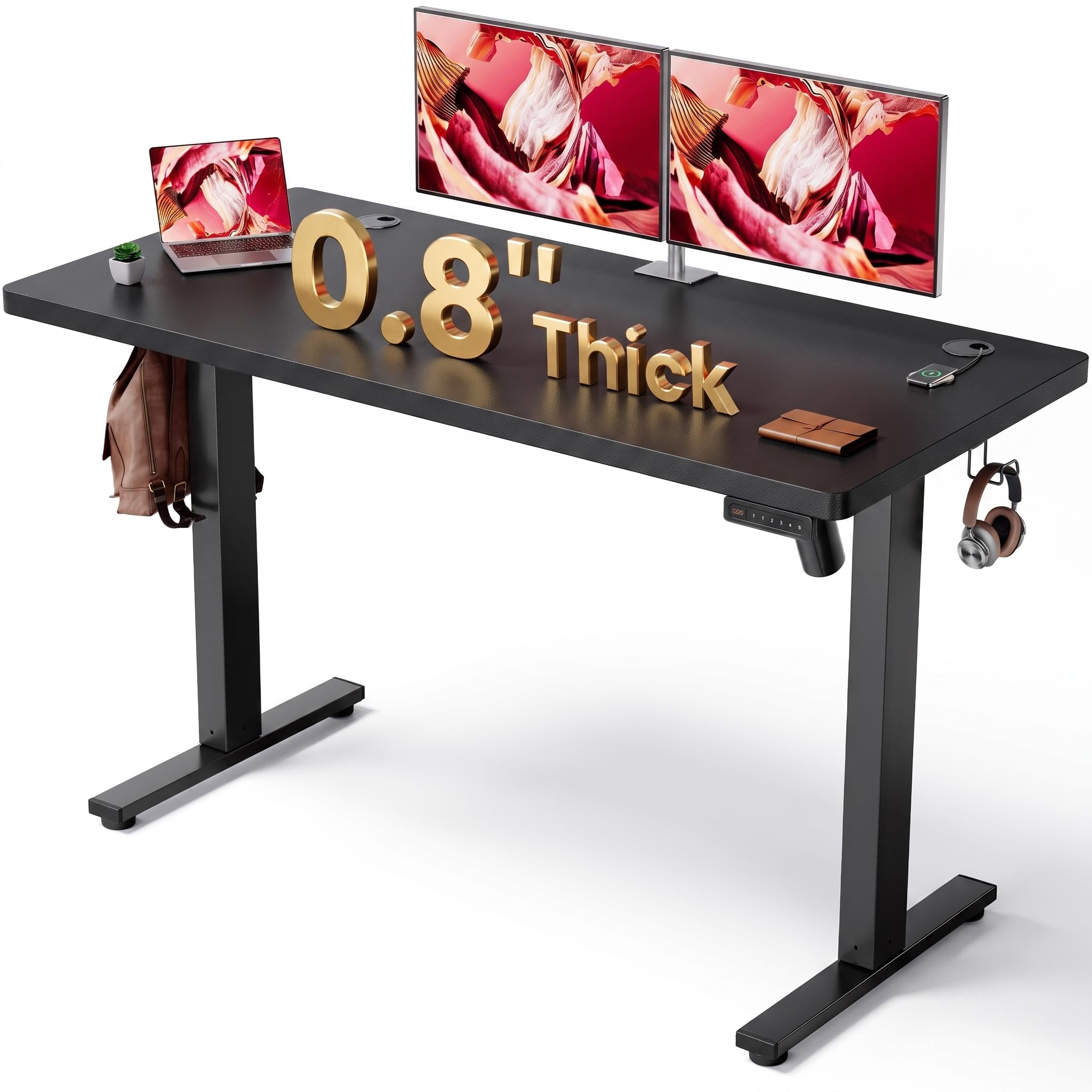 DeskShow 60-Inch Adjustable Electric Standing Desk