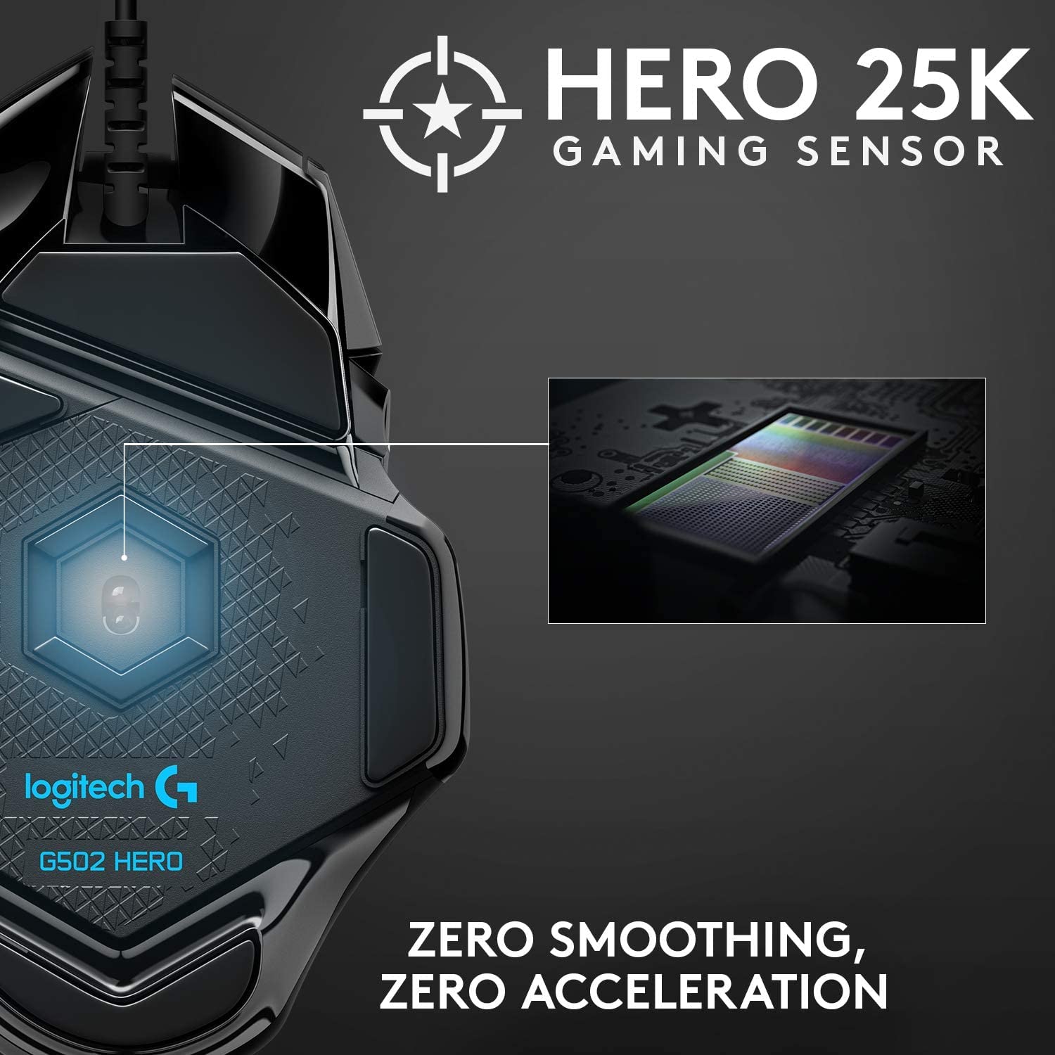 Logitech G502 Hero High Performance Wired Gaming Mouse, Hero 25K Sensor, 25,600 DPI, RGB, Adjustable Weights, 11 Buttons, On-Board Memory, PC/Mac, Pack of 4