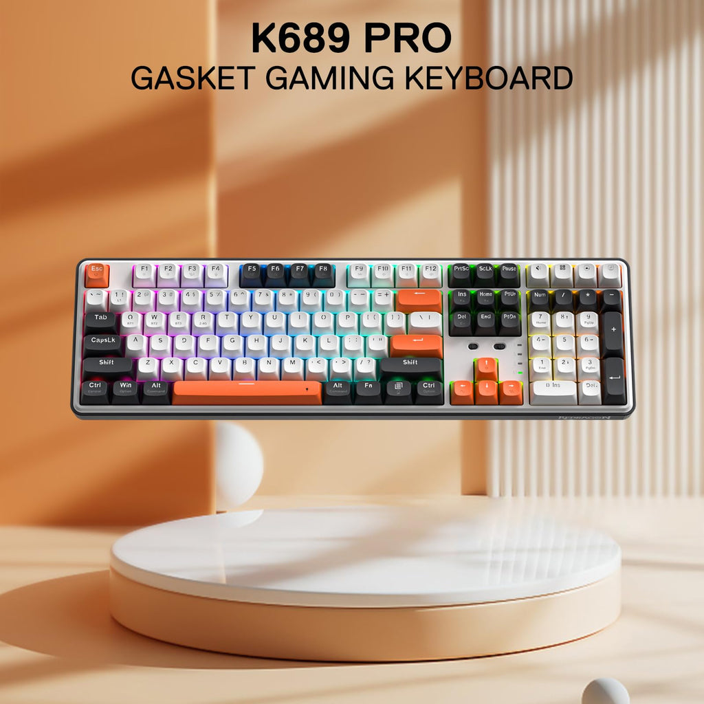 Redragon K668 RGB Gaming Keyboard, 108 Keys Wired Mechanical Keyboard