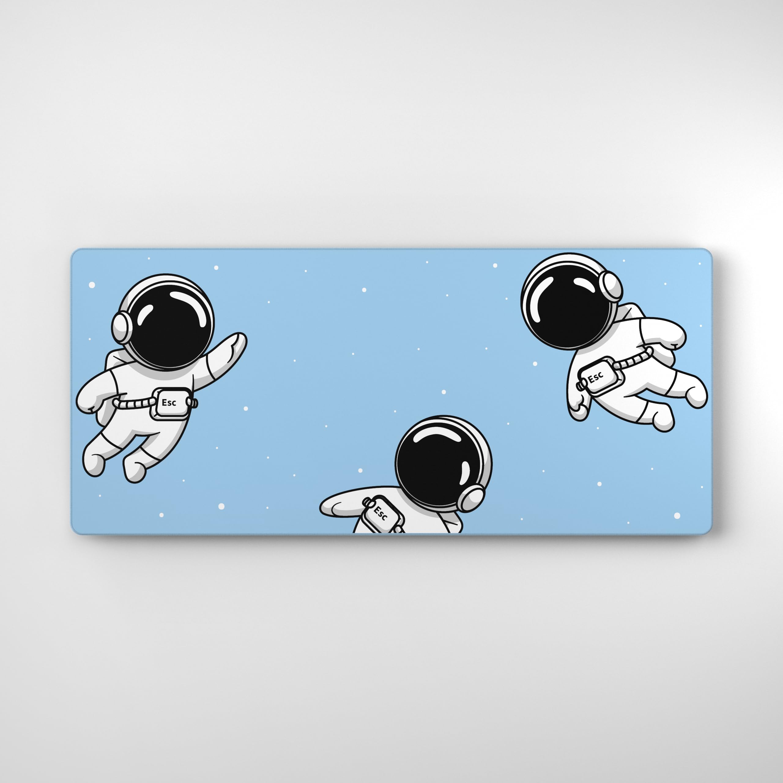keycadets Gravity Gaming Mouse Pad, Extra Large Desk Pad for Keyboard and Mouse, Non-Slip Mousepad Desk Mat with Foam Core, Anti-Fray Lock Stitching and Low Friction Cloth Surface