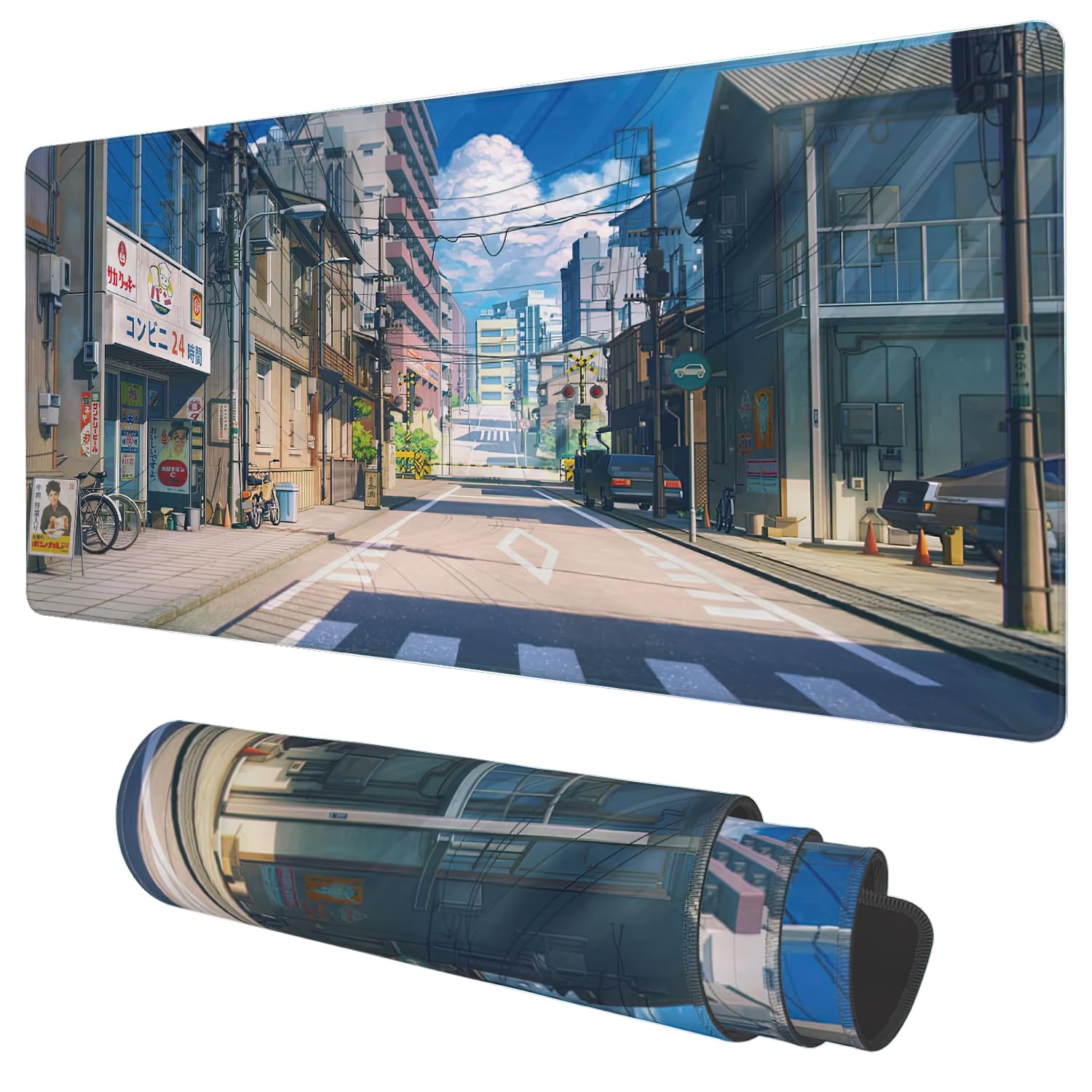 Extended Gaming Mouse Pad with Non-Slip Stitched Base