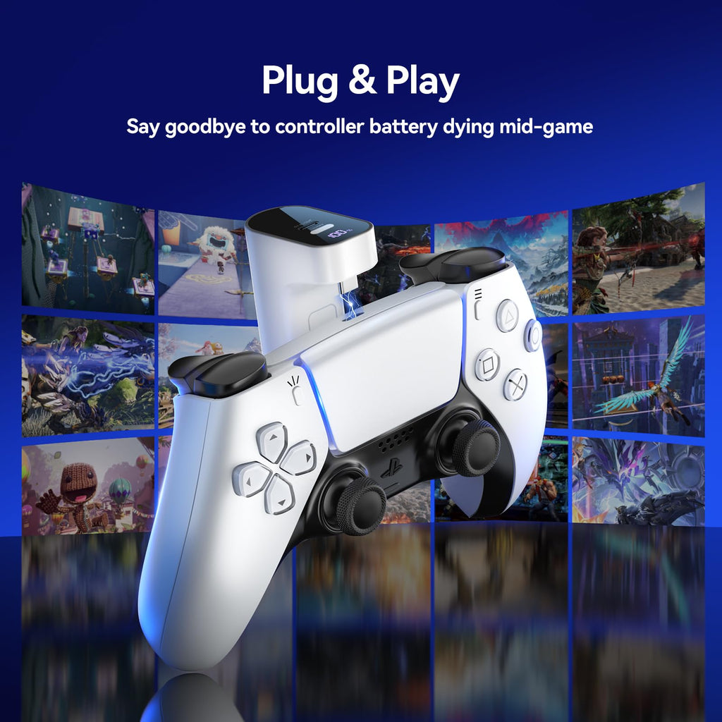 PS5 DualSense & Edge Controller Charger with Battery Pack