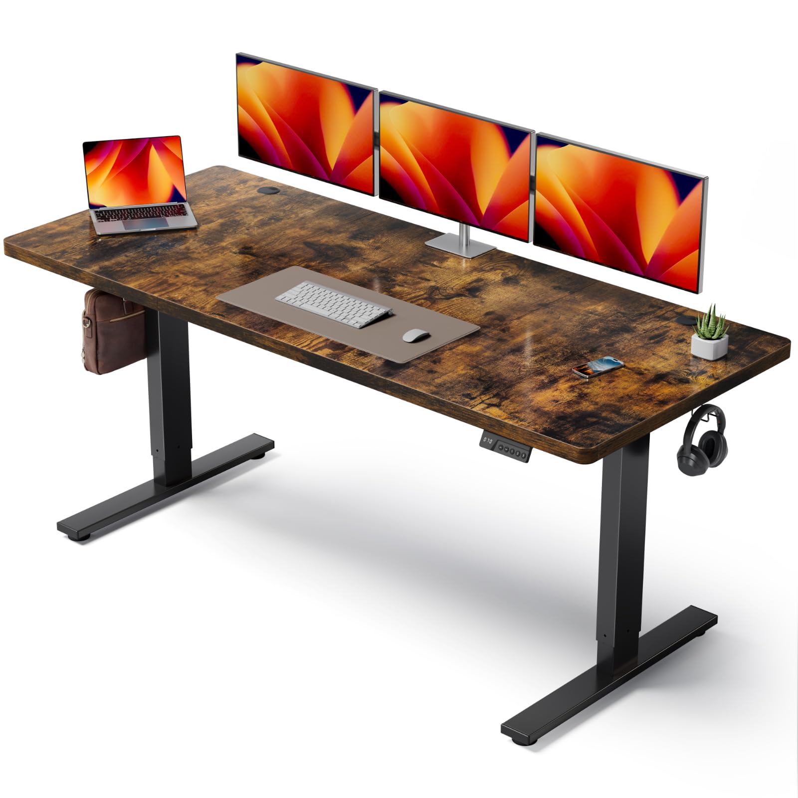 DeskShow 60-Inch Adjustable Electric Standing Desk