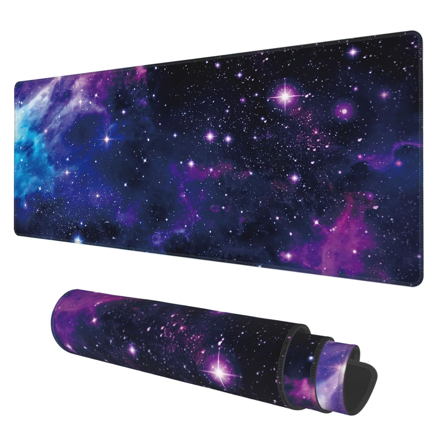 Extended Gaming Mouse Pad with Non-Slip Stitched Base