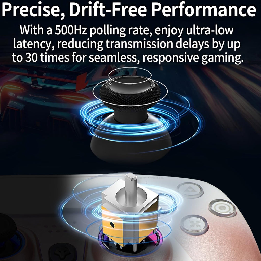 NBCP Wired Game Controller for PS5, PS4 & PC, USB Gamepad Joystick for Windows 7/8/10, Laptop, Steam – Dual Vibration, Turbo Trigger, Hall Effect PS5 Controller，Hall Trigger Controller