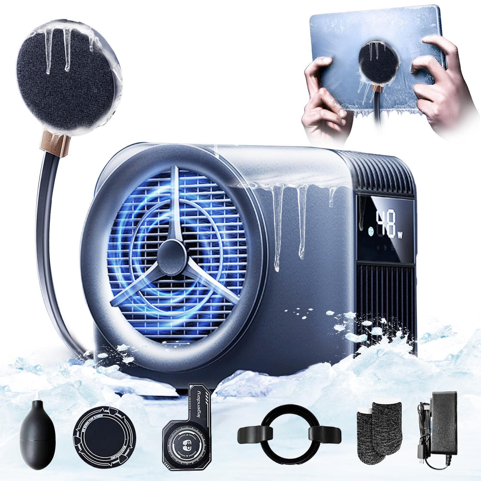 Liquid-Cooled Phone Gaming Cooler with Radiator Fan
