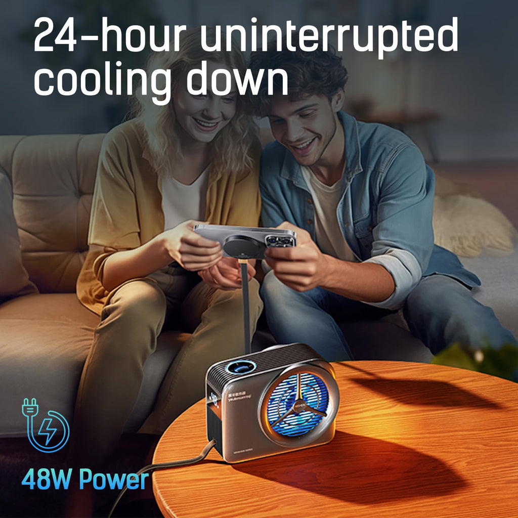 Liquid-Cooled Phone Gaming Cooler with Radiator Fan