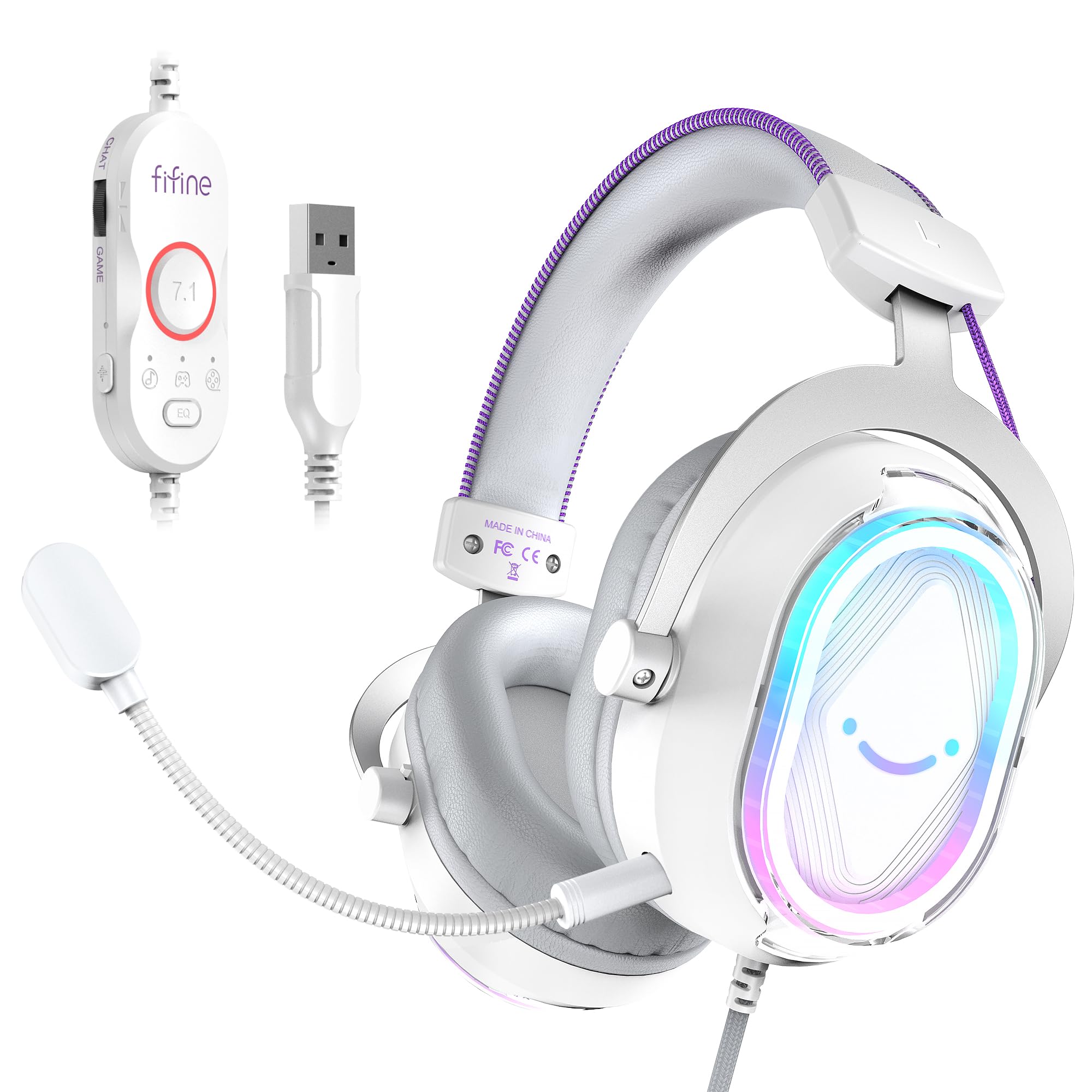 FIFINE AmpliGame H13BP 7.1 RGB Wired Gaming Headset
