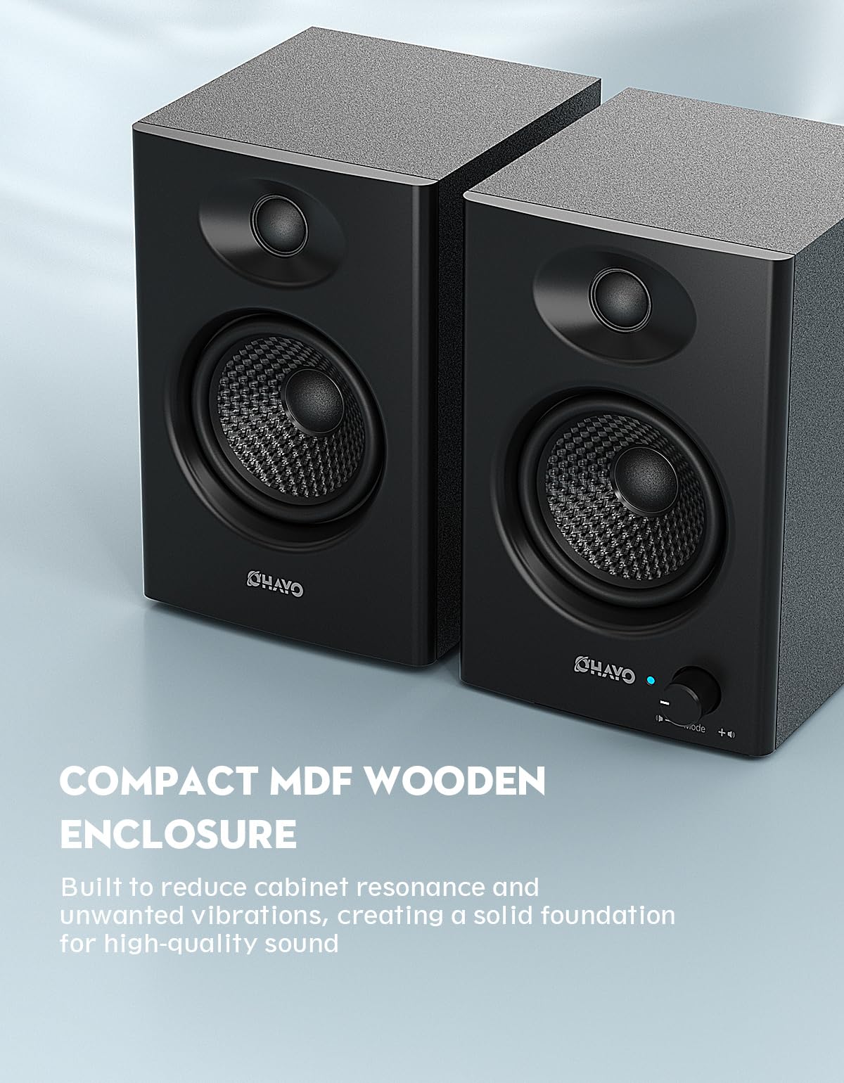 OHAYO 60W Computer Speakers for Music and Gaming, Active Bluetooth 5.3
