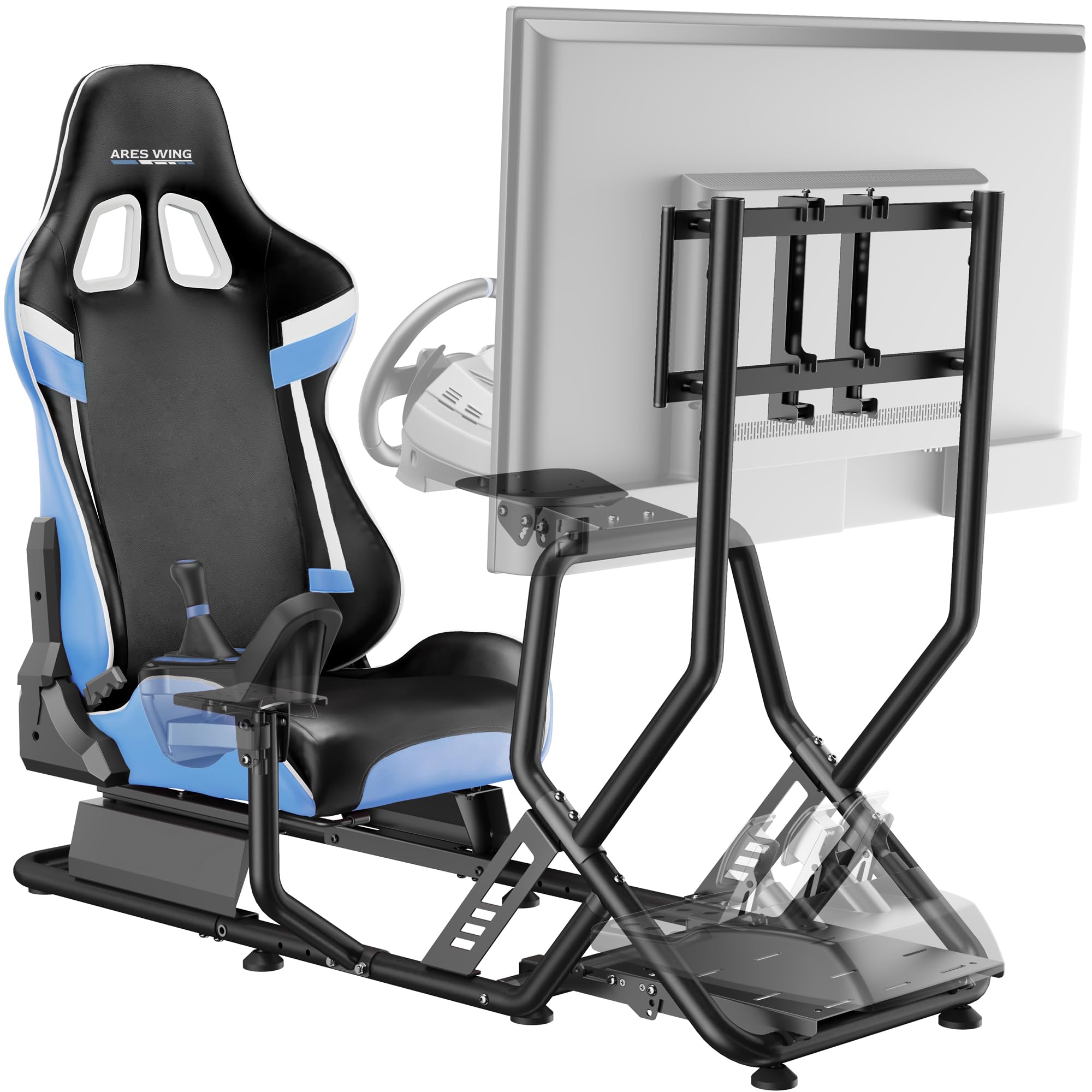 ARES WING Formula & GT Sim Racing Cockpit with Seat & Mount