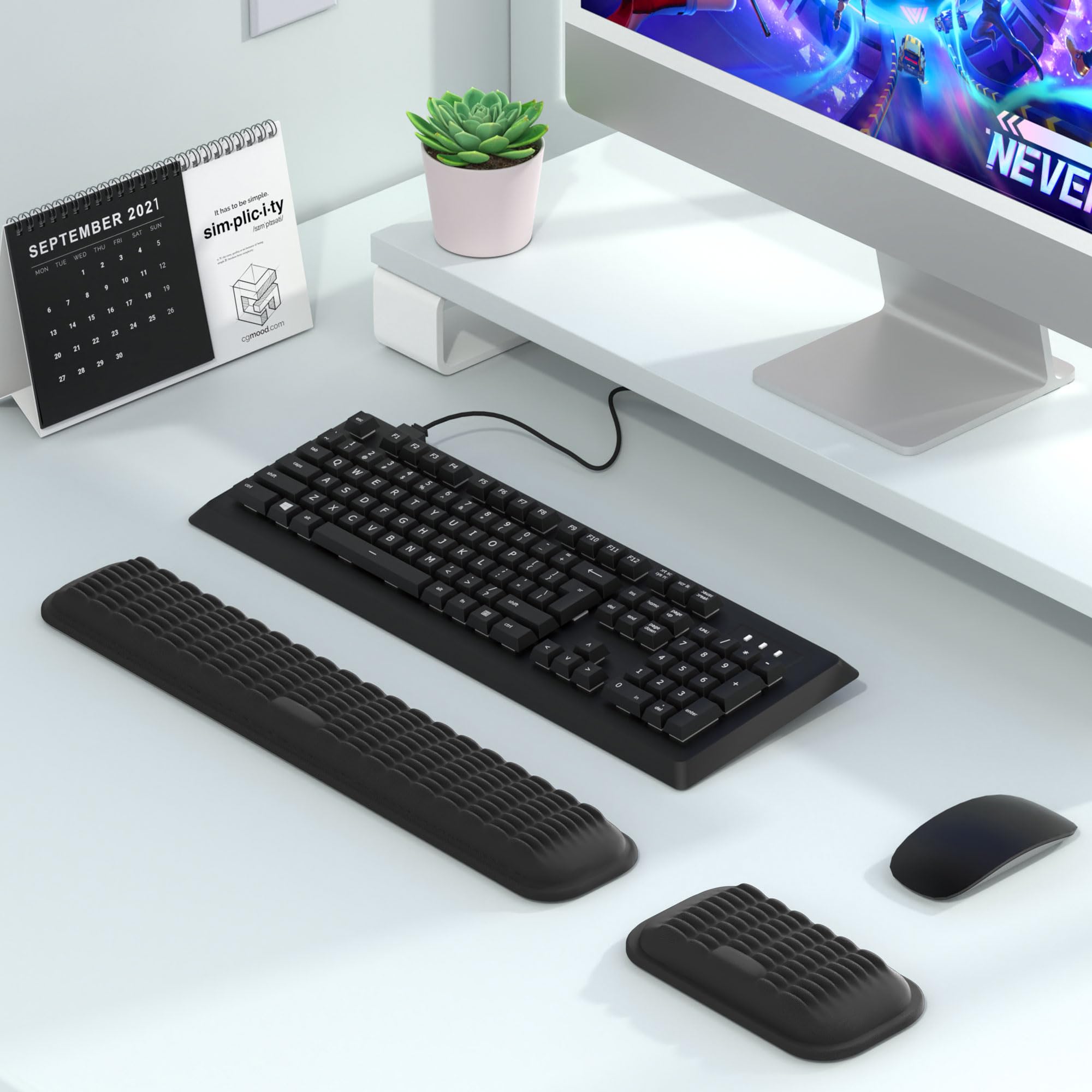 MEKASS Ergonomic Wrist Rest Set for Keyboard and Mouse
